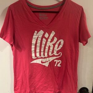 Nike Women's Bright Pink Graphic Tee